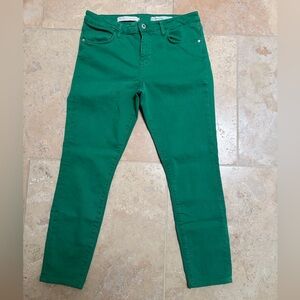 Pilcro by Anthropologie Women's Green Mid-Rise Skinny Jeans